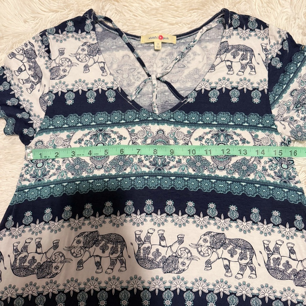 Bohemian Elephant Print Dress - Picture 10 of 12